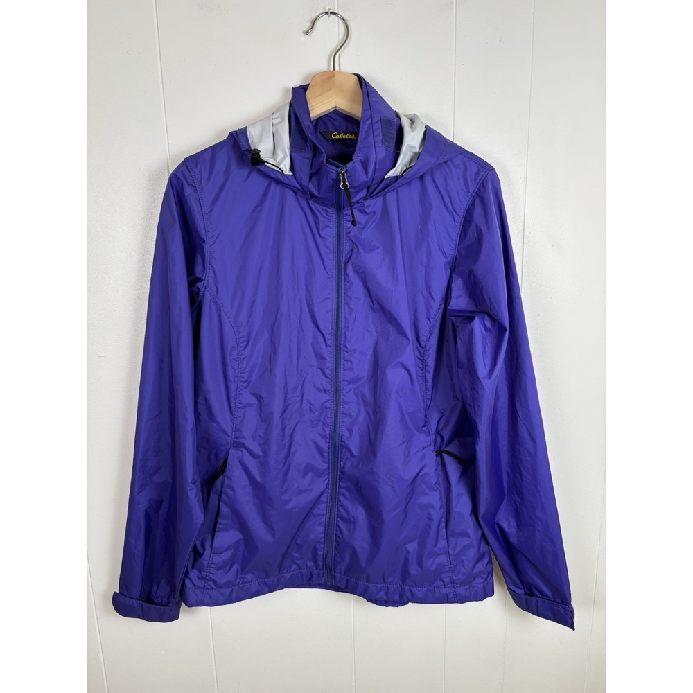 Cabela's Women's Size Small Purple Rain Windbreaker Jacket Repel Hooded